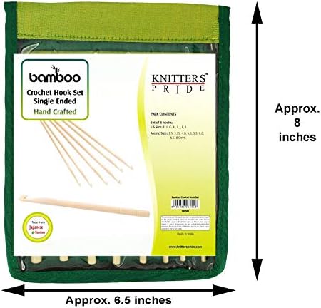 Triko Gurur Örme İğneler Bambu Tek Uçlu Tığ Hooks Seti 1 Artsiga El Sanatları Proje Çantası ile Paket 900585