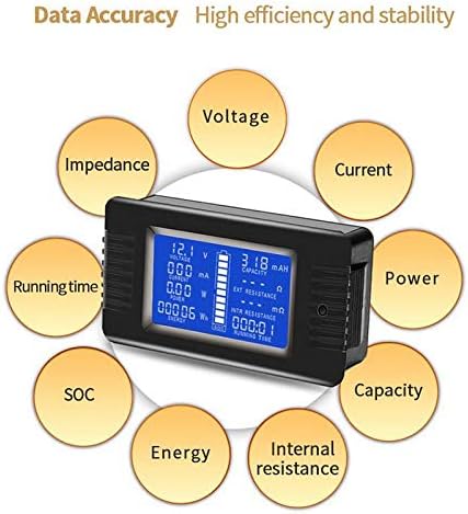 SISHUINIANHUA 0-200 V 300A Voltmetre Ampermetre Dijital pil test cihazı Dahili Şant Kapasite Direnci Elektrik Gerilim Metre Monitör