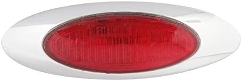 4-1/8 Amber / Kırmızı Led Side Marker Işıklar Bullet Fişler ile 4 LED Krom Yüzey Montaj Su Geçirmez Led Kabin Paneli Römork Kamyon