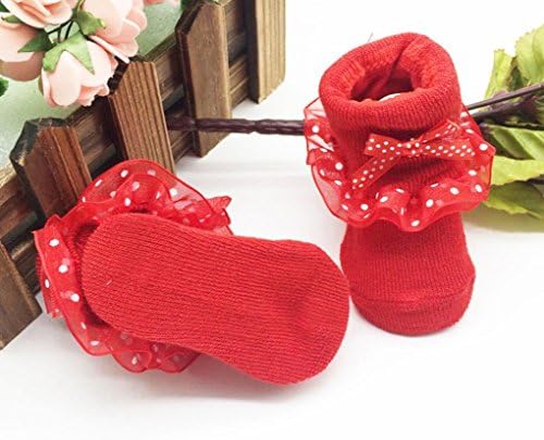 Kehen 3 Paket Yenidoğan Bebek Kız Temel Çorap Dantel Fırfır Ayak Bileği Çorap Prenses Ilmek Çorap