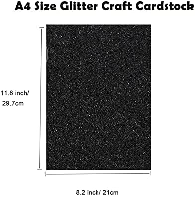 20 Paketi A4 Boyutu Glitter kraft el işi kağıdı Sparkle Tırmanmak Zanaat Yaprak, Glitter Kart Stoğu Sanat ve El Sanatları Malzemeleri