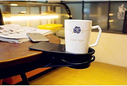 Içme Bardak Tutucu Klip-Ev araba ofis masası Masa Sandalye Kenarları Bardak Tutucu Su Içecek Içecek Soda Kahve Kupa (Siyah)