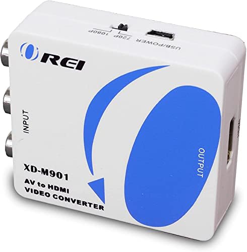 OREI RCA HDMI, 1080 P Mini RCA Kompozit CVBS AV HDMI Video Ses Dönüştürücü Adaptör Destekler NTSC / PAL USB şarj Kablosu ile