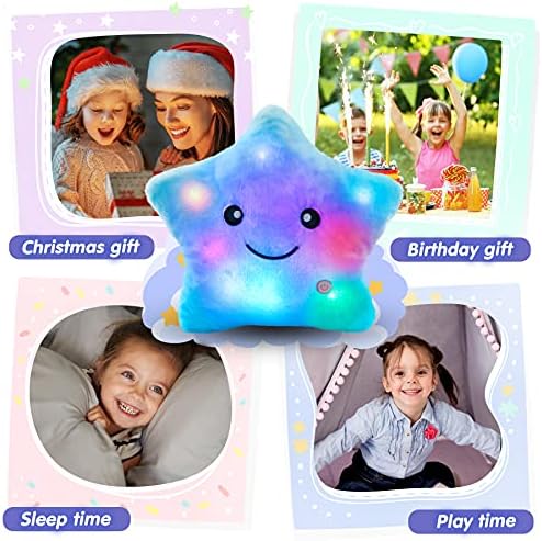 WEWILL Yaratıcı Twinkle Yıldız Light up Gece LED Peluş Yastıklar Dolması Oyuncaklar Doğum Günü Sevgililer Toddlers Kızlar için