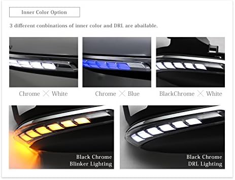 Dönüş sinyali ışık Sıralı LED Yan Ayna DRL Mavi w/Opsiyonel Anahtarı için Camry 2017-XV70 Prius 4th gen. Prius Başbakan PHV Plug-in