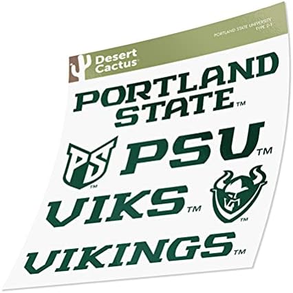 Portland Eyalet Üniversitesi Vikings PSU PDX Sticker Vinil Çıkartması Dizüstü Su Şişesi Araba Karalama Defteri (Levha Tipi 2)