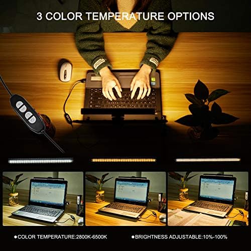 Aqxycxs laptop monitör ışık çubuğu, USB LED E-okuma lamba ışığı, bilgisayar ekran ışığı, 3 değiştirilebilir ışık modu, 10 kısılabilir