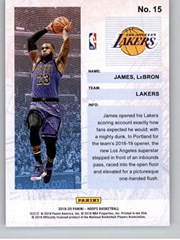 2019-20 NBA Çemberler Sık El İlanları 15 LeBron James Los Angeles Lakers Resmi Panini Basketbol Ticaret Kartı Perakende Özel