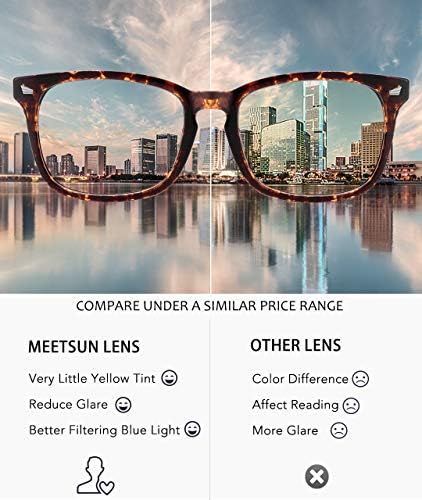 MEETSUN 3-Pack mavi ışık engelleme gözlük, Anti göz yorgunluğu baş ağrısı(uyku daha iyi), bilgisayar okuma gözlükleri UV400 Lens