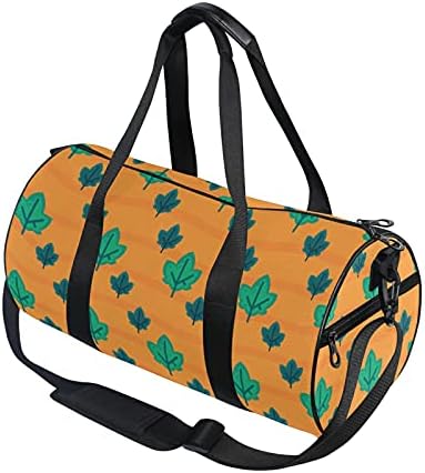 Spor çantası spor spor çantası haftasonu Çanta Tote Yapraklar Turuncu Şükran Günü Cadılar Bayramı Sonbahar Güz Seyahat egzersiz