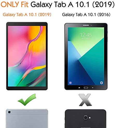 Dadanizm Kılıf Fit Samsung Galaxy Tab Bir 10.1 2019 Tablet (SM-T510 / SM-T515), Ultra İnce Hafif katlanır stand Yumuşak PU arka