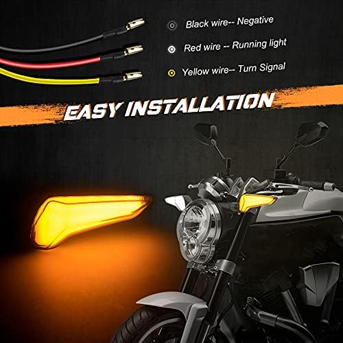 NTHREEAUTO 4 ADET LED Dönüş Sinyalleri Evrensel Motosiklet Göstergeleri Blinkers Ön Arka Fren Gündüz farları ile Uyumlu Honda