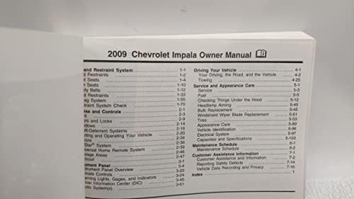 OEMUSEDAUTOPARTS1. COM-Kullanım Kılavuzu 2009 Chevrolet Impala ile uyumludur
