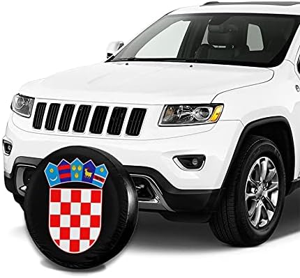 Hırvatistan HIFENli Arması Lastik Kapak Lastik Kapak Toz Geçirmez Uv Araba Kamyon SUV Camper Trailer için Uygun Evrensel Fit
