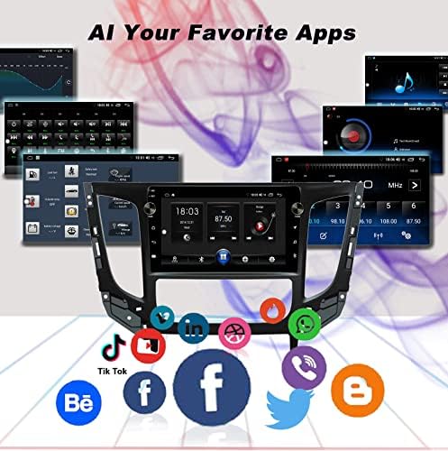 Araba Stereo Alıcısı GPS Navigasyon için Mitsubishi Triton L200 5 2015-2019, Android 10 Araba Stereo 9 İnç IPS Ekran Bluetooth