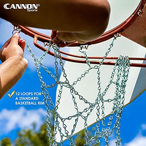 Cannon Spor Zincir Basketbol Net Açık Eğitim ve Driveway Uygulama için Yedek (Standart 12-Döngü)