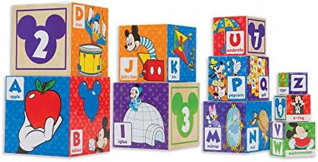 Melissa & Doug Disney Mickey Mouse ABC-123 Yerleştirme ve İstifleme Blokları