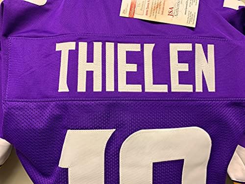 Adam Thielen Minnesota Vikings İmzalı İmza Özel Jersey Mor JSA Sertifikalı