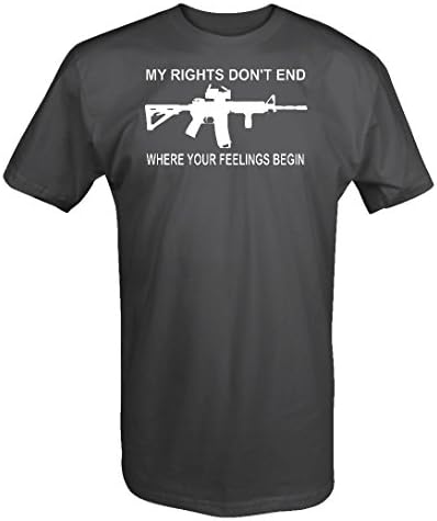 Yaşam tarzı Graphix Benim Hakları Bitmiyor Duygu Başlar NRA Silah AR15 2nd T Gömlek Erkekler ıçin