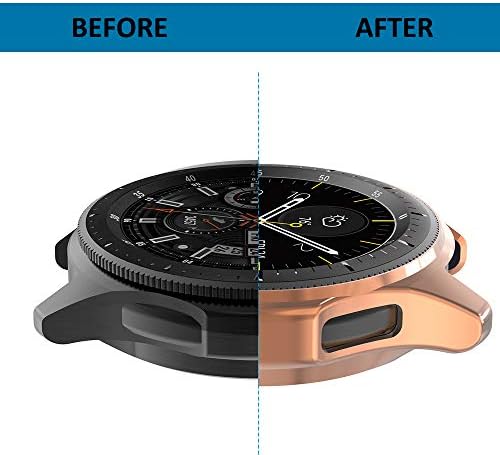 Hianjoo [4 Paket] Samsung Galaxy Watch 42mm ile Uyumlu Kılıf, Çizilmeye Dayanıklı Yumuşak TPU Hafif Koruyucu Tampon Kabuk Kapağı-Şeffaf