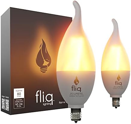 Fliq / LED Alev ampul | 2 Paket / 2 W / 3 Modları / Titrek Alev Ampul / 2021 Yayın / (Frost, Mini E12)