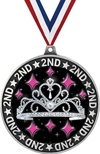 Güzellik Kraliçesi İkincilik Madalyaları, 2 3/4 Gümüş Prenses Tiara Pageant Trophy Madalya Ödülü Prime