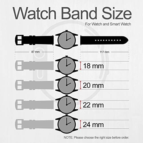 CA0128 Beyaz Siyah Kurt Deri akıllı saat Band Kayışı için Fosil Hibrid Smartwatch Nate, hibrid İK Latitude, hibrid Smartwatch