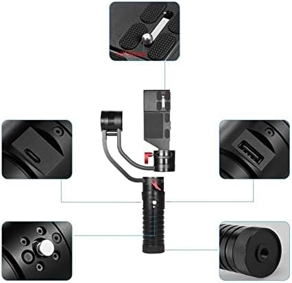 M5RU Kamera sabitleyici El Sabitleyici Üç eksenli Gimbal Alüminyum Alaşım SLR fotoğraf ekipmanları Dijital Açık Video Kayıt için