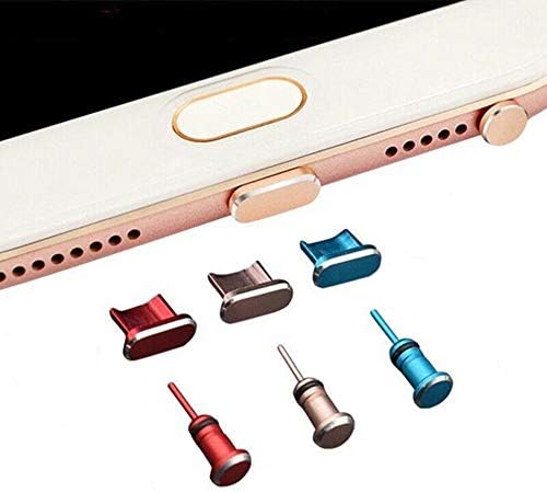 Metal Anti-Toz Fişleri Kapakları Android için Uyumlu Mikro USB Şarj Portu ve Kulaklık Jakı, mikro USB Bağlantı Noktası Kapakları