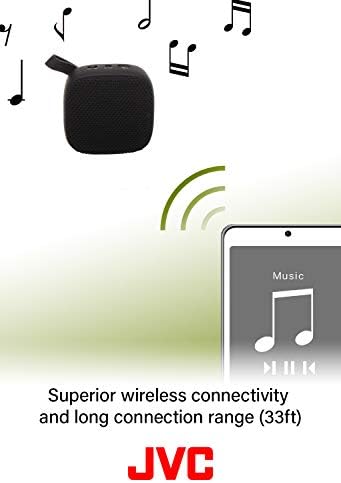 Surround Ses özellikli JVC Taşınabilir Kablosuz Hoparlör, Bluetooth 5.0, 7 Saatlik Pil Ömrü-SPSA1BTB (Siyah)