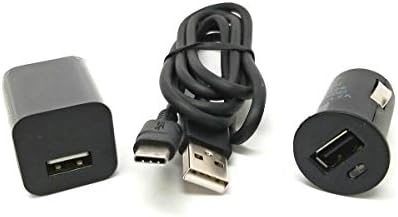LG Q70 için ince Seyahat Araba ve Duvar Şarj Kiti Çalışır USB Tip-C Kablosu içerir! (1.2A5. 5W)