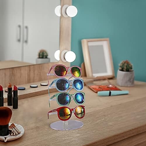 Cabilock Güneş Gözlüğü Ekran Standı 4 Katmanlar Perakende Gözlük Tutucu Gözlük vitrin Akrilik Gözlük Çerçeve Yükseltici Ekran