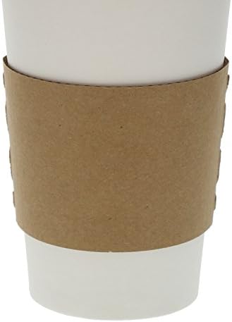 Envirolines Tek Kullanımlık Kraft Kağıt Sıcak Kahve Fincanı Kılıfları, 1000 Kasa