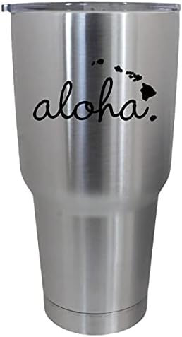 Bardaklar drinkware tumbler sticker - Aloha adaları - serin etiket çıkartması