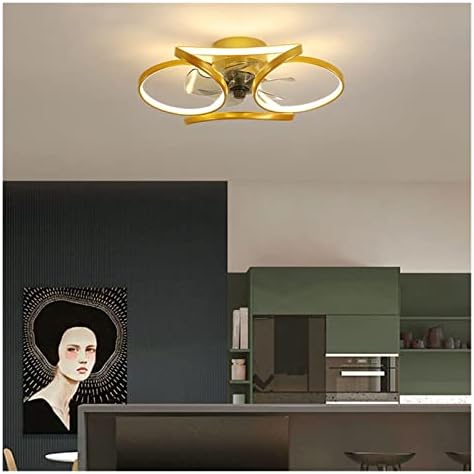 YIBANG-DZSW Bladeless tavan vantilatörü ile ışık tavan vantilatörü ışık yatak odası elektrikli Fan avize oturma odası ışık ile