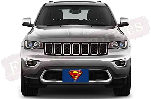 SPOT-IT El Sanatları Superman Klasik S Kalkan Logo Yenilik Plaka Kapak Oto Araba Etiketi Alüminyum Metal Ön Plaka Kapak Çerçeve