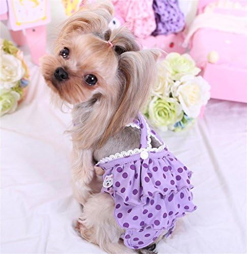 Moda Dükkanı Renkli Rahat Pet Köpek Pamuk Sıkın Kayış Sıhhi Fizyolojik Pantolon Pet Iç Çamaşırı Bezi (Pembe Çiçek, M (Bel 34-38