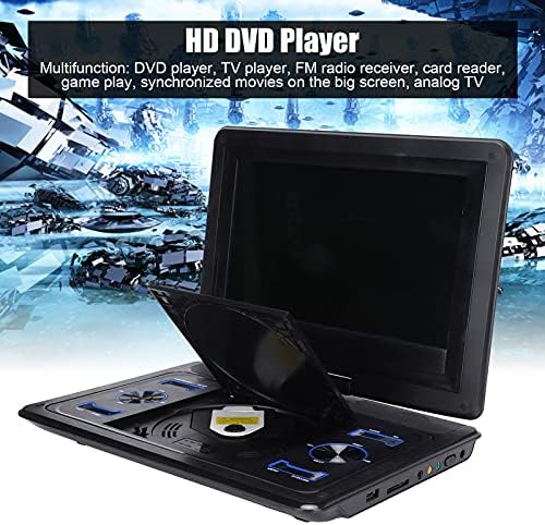 Taşınabilir DVD Oynatıcı, HD Döner Ekranlı Çok Fonksiyonlu Araba DVD Oynatıcı ve 1500mAh Şarj Edilebilir Pil, Çocuklar Mobil
