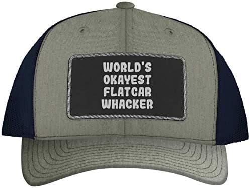 Dünyanın En İyi Flatcar Whacker-Deri Siyah Yama Kazınmış kamyon şoförü Şapkası Etrafında bir Legging