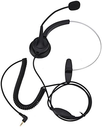 Çağrı Merkezi Kulaklığı, Gürültü Önleyici Kablosuz Telefon Kulaklığı 2.5 mm Ayarlanabilir Müşteri Hizmetleri Kulaklıkları Telefon