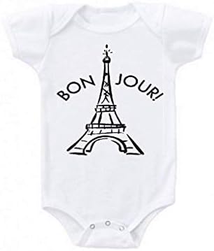Bonjour Paris Fransa Eyfel Kulesi Sevimli Aşk Bebek Hediye Bebekler Bebek Bodysuit