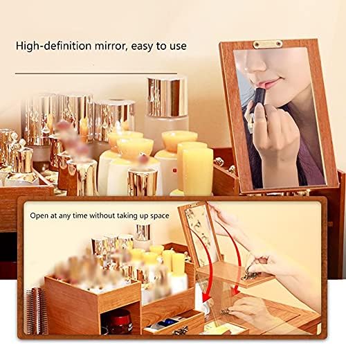 KDDM Sağlam Kitaplık Makyaj Tezgah Organizatör Ayna Rujlar Tutucu masa düzenleyici Masaüstü Muhtelif saklama kutusu Kozmetik