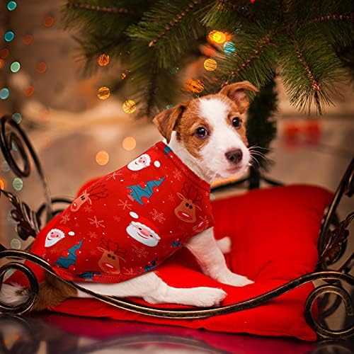 6 Parça Tatil Köpek Gömlek Noel Köpek Giyim sevgililer Günü Yavru Köpek Sevimli T-Shirt Elbise Nefes Pet Giyim Köpek Noel sevgililer