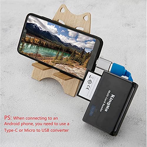 SD kart okuyucu, 3 in 1 Taşınabilir USB 3.0 Kart Hub 5 Gbps Yüksek Hızlı Kare USB C SD Kart Adaptörü Depolama CF TF Okuyucu için