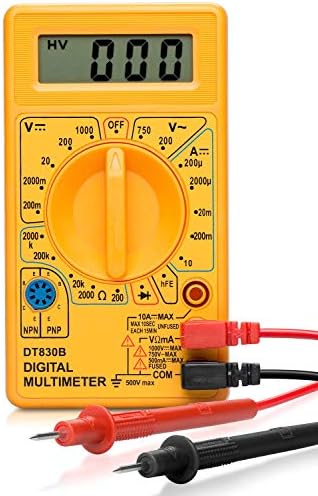 Amena Dijital Multimetre Volter ampermetre Tester Gerilim Metre Volt Ohm Metre ile Timsah Klipler tester el aracı ile LCD ekran