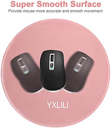 YXLILI Mouse Pad, 9.84 inç oyun fare altlığı Yuvarlak Fare Mat ile Dikişli Kenar, Kaymaz Kauçuk Taban, su geçirmez Mousepads
