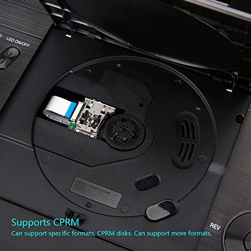 GOFEI Taşınabilir CD Çalar, Yüksek Parlaklıkta Döner Ekran, Şarj Edilebilir Pilli, Uzaktan Kumandalı, SD Kart ve USB'yi Destekler,