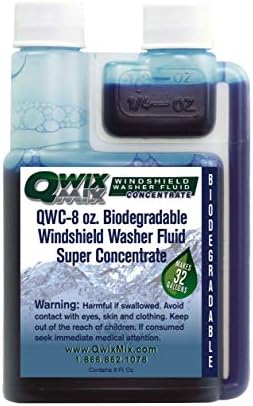 Qwix Mix Ön Cam Yıkama Sıvısı Konsantresi, 1 Şişe 32 Galon, 1/4 oz Yapar. 1 Galon %100 Biyolojik Olarak Parçalanabilir hale Getirir