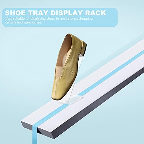 Baluue 2 pcs Akrilik ayakkabı teşhir standı Temizle Ayakkabı Mağazası Sandal teşhir standı Raf Tutucu Düz Ayakkabı Sneaker Raf