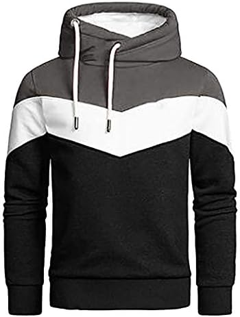 Zıcth erkek Kapşonlu eklenmiş desen Cepler Sweatshirt Sweatpants Spor Eğlence Spor Takım Elbise